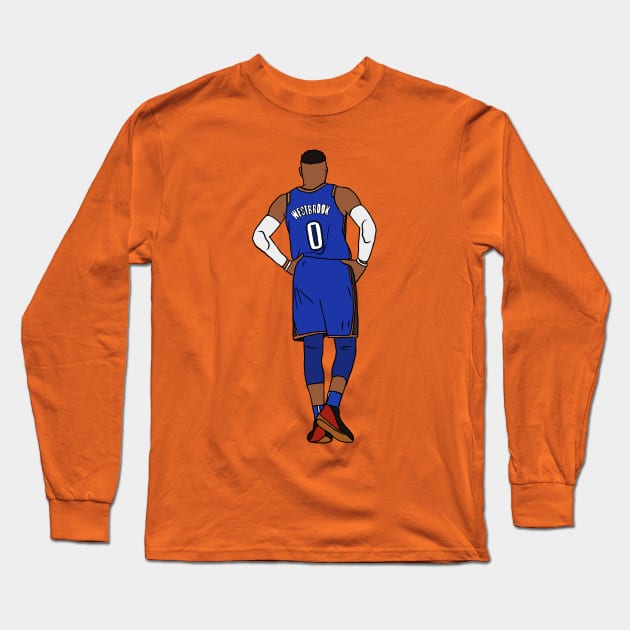 Russell Westbrook Back-To Long Sleeve T-Shirt by rattraptees